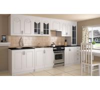 Tendencio Cuisine complète de 3m20 Dina Blanche avec moulures Moderne et Contemporain