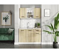 Tendencio Cuisine complète Jona 120 cm Couleur Bois et Blanc