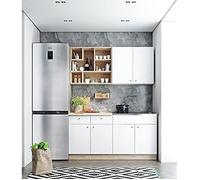 Tendencio Cuisine complète Maze 160 cm Bois et Blanc Style Nordique scandinave avec Pieds