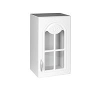 Tendencio Meuble de Cuisine Haut Dina 40 cm 1 Porte vitrée Blanc