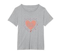 Tender Hearted : Je suis très vulnérable RN Emotional Art T-Shirt, Femme Grandes Tailles, Gris Chiné, 3X