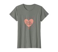 Tender Hearted : Je suis très vulnérable RN Emotional Art T-Shirt, Femme, Vert Kaki chiné, XS