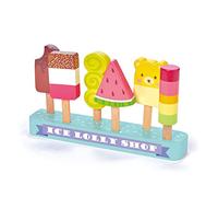 Tender Leaf Jeux de Rôle: Boutique Sucette GLACÉE 22,7x4,5x12,9cm, avec 6 sucettes glacées délicieuses, en Bois, en boîte 14,2x5,2x25,4cm, 3+