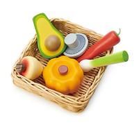 Tender Leaf Jour du Marché: Le Panier du MARCHÉ/LÉGUMES 15,5x15,5x5,5cm, en Bois, en boîte 16x5,5x16,2cm, 3+