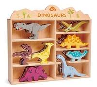 Tender Leaf Toys ensemble d'animaux Dinosaur 28 x 38 cm en bois 9 pièces Bruin G