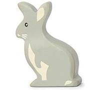 Tender Leaf Toys jouer animal forestier lapin bois 4x2x5,5 cm Gris G