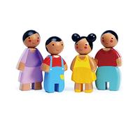 Tender Leaf Toys Meubles de Poupées: Famille DE POUPÉES 'Sunny' 20x4x11cm, 4 pièces, en Bois, en boîte 13,8x3,6x25,8cm, 3+