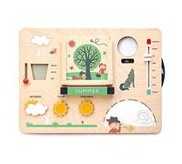 Tender Leaf Toys Montre Météo Jouet Pédagogique avec Accessoires Magnétiques et Activités - Enseigne Les Saisons, la température et Les compétences en Nouvelle Langue pour Enfants à partir de 3 Ans