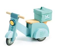Tender Leaf Toys Scooter de livraison - Jouet en bois pour tout-petits avec roues découpées en caoutchouc - Scooter de jeu de rôle avec sac en toile - Développer les compétences sociales et