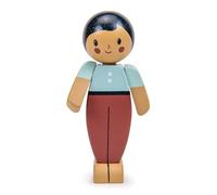 Tender Leaf Toys - We are Family - Almond Father - Poupées en bois multiculturelles respectueuses de l'environnement avec bras mobiles - Construisez votre propre famille - Encourage le jeu imaginatif