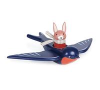 Tender Leaf - Zwaluw met Vriendje - Jouet Oiseau en Bois - Swifty Bird et Spud le Lièvre - Collection Merrywood Tales