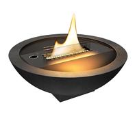 Tenderflame Iris cheminée en céramique MgO Noire, Non Toxique, ininflammable, écologique, sans Danger pour la Flamme, 50x24cm