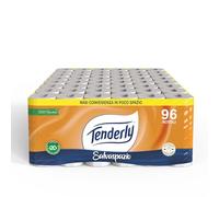Tenderly Gain de place, 90 rouleaux de papier toilette, 2 voiles, 220 déchirures pour rouleau, avec extraits naturels de mauve et de calendula, fabriqué en Italie, testé dermatologiquement