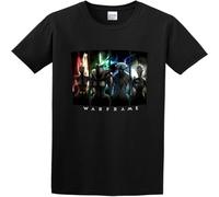 TENDERNESS Men's Warframe Design Print T Shirt Black S