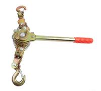 Tendeur à cliquet à double crochet pour serrage de câble en acier pour installation de ligne électrique, gréement de construction et tâches de gestion des câbles (double ligne 1T)