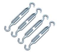 Tendeur à crochet en acier galvanisé M10 pour tension uniforme, utilisation mécanique générale, lot de 4