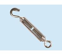 Tendeur à œil et crochet en acier zingué.