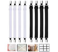 Tendeur Attache Drap Housse élastique 65CM à 240CM Sangle Drap Lit Réglable 8PCS Tendeurs de Maintien pour Housse de Matelas