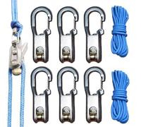 Tendeur de câble à came avec boucle de verrouillage, tendeur de rouleau de corde robuste pour un attachement facile, ajusteur de cordes sans nœuds pour camping, tentes, bâches et bateau