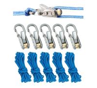 Tendeur de câble à came - Outil de serrage de corde et paracorde avec mousqueton - Ajusteur de corde rapide pour camping, randonnée, bateau et utilisation stationnaire (10 pièces)