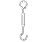 Tendeur de câble en acier inoxydable 304 avec crochet et œillet, tendeur réglable M8 for gréement, clôture haubanage(M8*80)