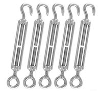 Tendeur de câble métallique en acier inoxydable 304, pour serrage de câble réglable M4-M16, ensemble de vis à œillets pour installation extérieure de panier de fleurs (M* 4, 5 pièces)