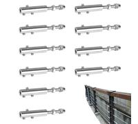 Tendeur de Câble | Tendeur pour Câbles et Cordages avec Système de Tension | Kit de 10 Accroches Robustes pour Treillis Jardin Voile Ombrage Escalade Rampe Extérieur