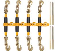 Tendeur de chaîne à cliquet - 0,8-0,9 cm - capacité de charge 3220 kg - lot de 4 - sangles de serrage pour sangles à chaîne