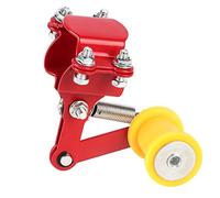 Tendeur de Chaîne de Moto, Ajusteur de Chaîne Réglable Universel, Outil de Tendeur de Chaîne de Réglage de Rouleau Modifiée Accessoires de Moto pour la Plupart des Motos (Rouge)