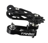 Tendeur de chaîne de vélo 8 à 12 vitesses avec poulie flottante, guide de chaîne pour conversion à vitesse unique et prévention des chutes de chaîne (noir)