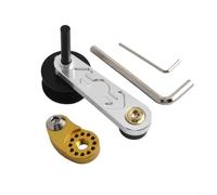 Tendeur de chaîne de vélo pour vitesse unique, 76,2 x 41,7 mm, en alliage d'aluminium avec régulateur de couple, design léger usiné CNC, installation facile pour VTT (doré)