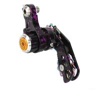 Tendeur de chaîne en alliage d'aluminium pour vélo tout-terrain, réglable pour une seule vitesse et conçu pour dérailleur arrière DH (noir violet)