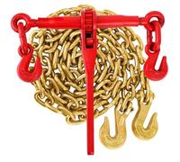 Tendeur de chaîne pour classeur-Crochet grappin inclus - 3/8-1/2" x 3m | Professionnel Chaîne Grade 70-Sécurisation industrielle/agricole - Spécification : tendeur x1, chaîne x1