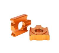 Tendeur De Chaîne Tendeur De Chaîne Curseurs Régulateur Tendeur De Bloc D'essieu pour 125-530XCW XCWF EXC EXCF 2008-2023(Orange,A)