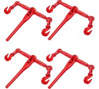 Tendeur de charge à cliquet VEVOR, 10-13 mm, attache à cliquet, 4,18 t, charge de travail sûre pour chaînes de classe 70-80, arrimage, transport, remorquage, lot de 4, rouge