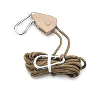 Tendeur de corde réglable avec mousqueton pour lignes de tente, auvent et abri extérieur en utilisant une ligne de 4 à 5 mètres (kaki, 4 m)