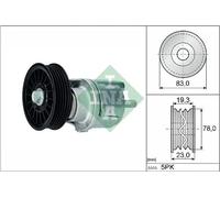 Tendeur de courroie, courroie trapézoïdale à nervures INA 534 0185 10