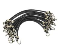 Tendeur Elastique avec Crochet, 15 Pcs Sangles élastiques Robustes 25.4CM, Tendeurs avec Crochets pour Bagages, pour Le Camping, Cargaison, Bagages, Tentes, Bâches et Vélos