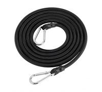 Tendeur Élastique avec Mousqueton 4 m x 8 mm pour Bâche Camping Bagages | Sandow noir 8 mm avec âme en latex, gaine nylon tressée et mousqueton en alliage épais pour bagages, bâche, moto et vélo