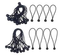 Tendeur Elastique Boule,Tendeur Bâche 30 Pièces Tendeur avec Boule,Tendeur Boule de Bâche,Sandow Elastique Noir,Tendeur Elastique pour Bannières,Tendeur Bache Piscine
