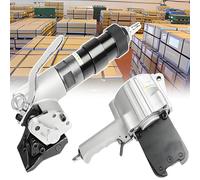 Tendeur et cutter professionnel - Machine de cerclage en acier pneumatique robuste Outil de cerclage en métal 8500n et 40 paquets/min pour emballage de sangle en acier