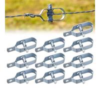 Tendeur Grillage,10 Pièces Tendeur de Clôture,Tendeurs à Fil Barbelé,Tendeur Grillage Acier Galvanisé,Tendeur Cloture,Tendeur de Cloture 90mm,Kit de Connecteurs Tendeur de Corde pour Fil de Tension