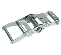 Tendeur Sangle 50mm 1000daN - cliquet Robuste 2T en Acier galvanisé argenté - tendeur pour Sangle d’arrimage remorque, Camion, EN12195-2 - mécanisme de Serrage remplaçable