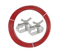 Tendeurs Bache Piscine, Longueur 2 mm 30 m avec 2 Tendeurs pour Couverture de Piscine en Corde, Câble de Tension de Câble de Tension pour la Fixation des Couvertures de Piscine Hors Sol I'hiver