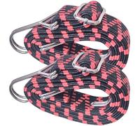 Tendeurs Elastique avec Crochets 100 cm,Tendeur 2 pièces Tendeur Elastique pour Jardin Et Camping,Tendeurs De Bagages,Bandes Élastiques,Moto,Vélo,Rouge