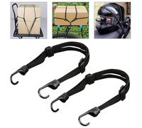 Tendeurs Elastique avec Crochets, 2 Pièces Sangle Bagage avec Crochet, Rétractable Élastique Casque Sangles, Tendeur vélo, Tendeur Plat avec Crochets, Sangle Bagage Elastique Noir (A)
