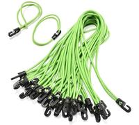 Tendeurs Elastique avec Crochets 25cm,Tendeur Bache Épaisseur 4 mm,25 Pièces Vert Sangle Elastique avec Crochet,Multifonctionnel Tendeurs de Fixation pour Bannière,Pavillon,Tentes de Camping