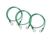Tendeurs Elastique avec Crochets 3 pièces Ensemble de Cordon élastique attaché Corde Haute élasticité Sangles Bagages for vélos Attaches Camping et Voitures, Attache(Green 60cm)