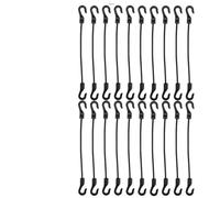 Tendeurs Elastique avec Crochets Cordons élastiques Robustes avec Crochets, Sangles d'arrimage for Support de Toit Voiture, Filet Bagages Moto, Corde Tente Camping(32cm(10pcs))