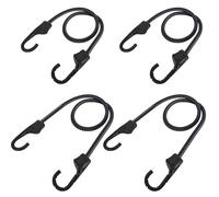 Tendeurs Elastique, Réglables Sangle de Bagage Corde avec Crochets, Cordon Elastique pour Moto Fixation de Casque Bagages Sac en Bandoulière (B : 2 * 60 cm + 2 * 90 cm)